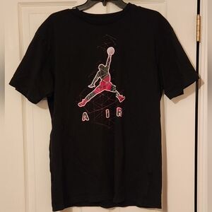 JORDAN AIR T-SHIRT (BLACK), Size Large, pre-owned, in like New condition